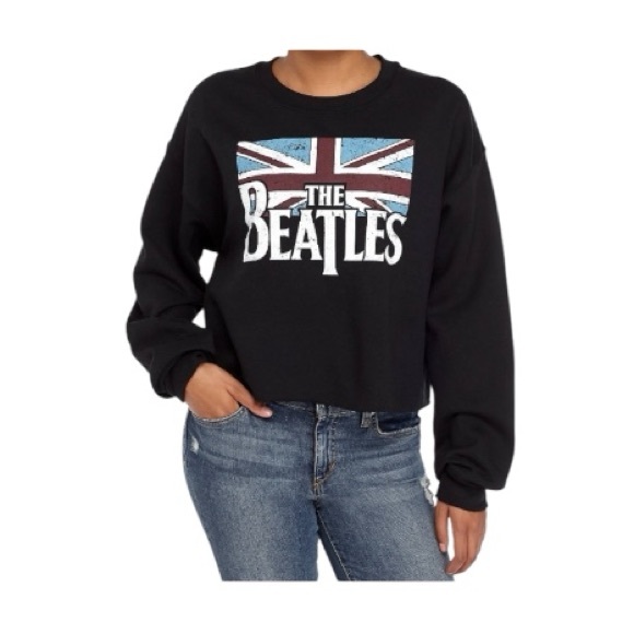 🎉HP🎉 Beatles Long Sleeves Crop Sweatshirt - Picture 6 of 7